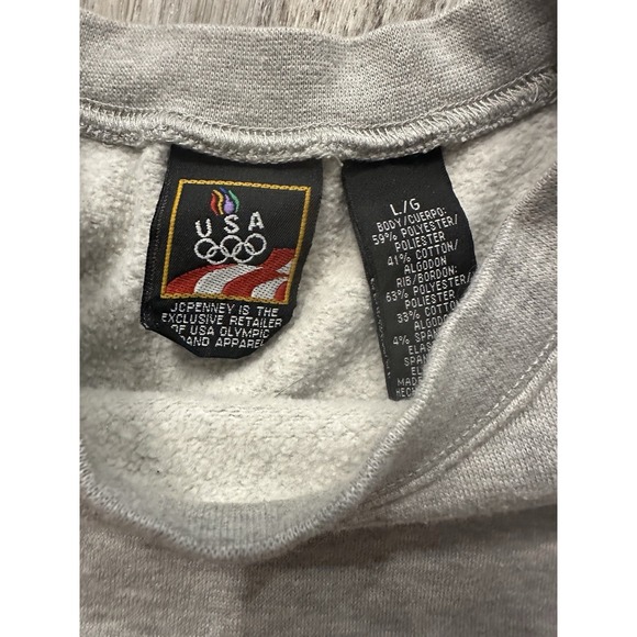 JCPenney‎ Vintage 90's Team USA Olympic Crewneck Sweatshirt Size Large - Picture 4 of 4